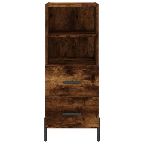 Skab 34,5x34x180 cm konstrueret træ røget egetræ
