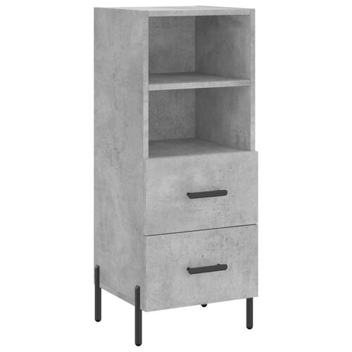 Skab 34,5x34x180 cm konstrueret træ betongrå