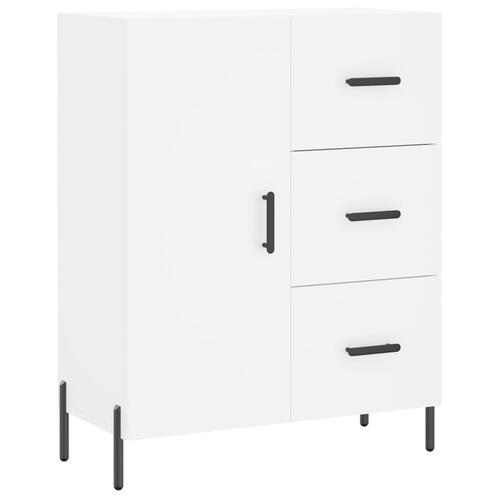 Højskab 69,5x34x180 cm konstrueret træ hvid