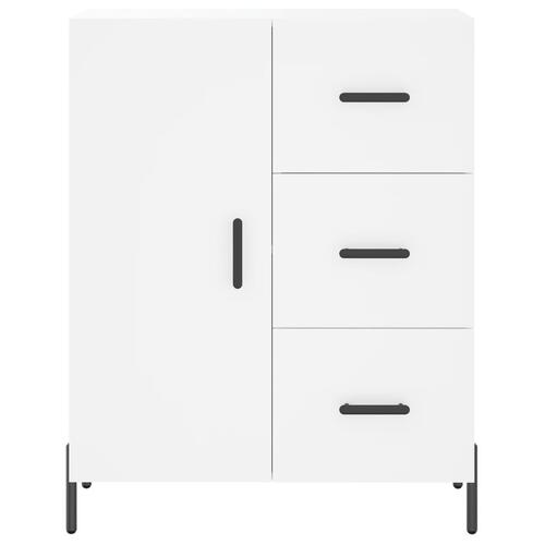 Højskab 69,5x34x180 cm konstrueret træ hvid