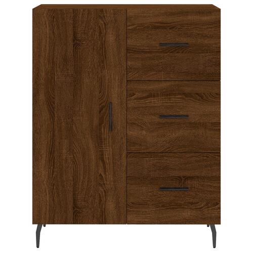 Højskab 69,5x34x180 cm konstrueret træ brun egetræsfarve
