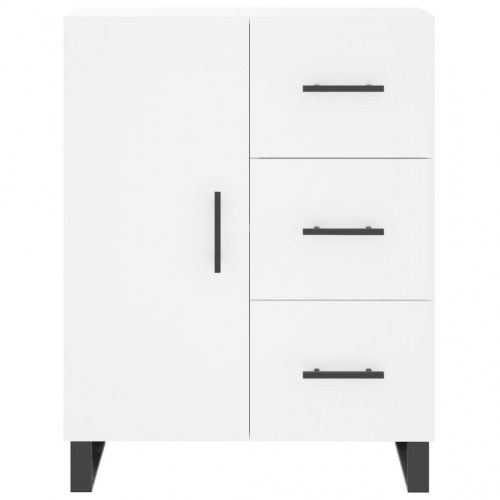 Højskab 69,5x34x180 cm konstrueret træ hvid
