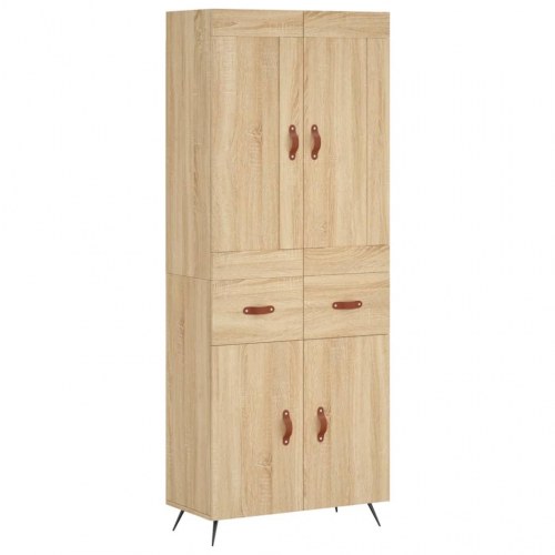 Højskab 69,5x34x180 cm konstrueret træ sonoma-eg
