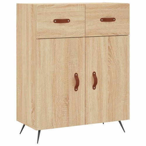Højskab 69,5x34x180 cm konstrueret træ sonoma-eg