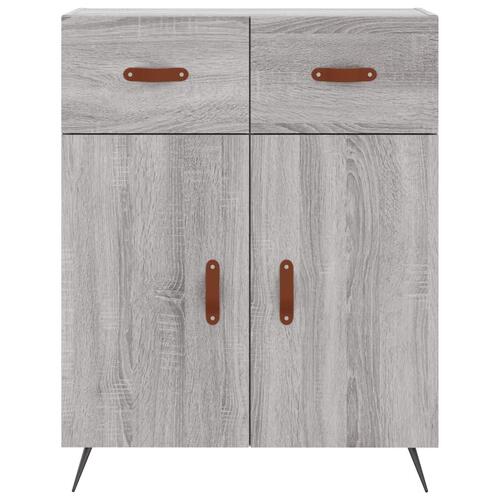 Højskab 69,5x34x180 cm konstrueret træ grå sonoma-eg
