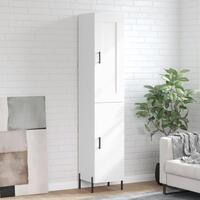 Skab 34,5x34x180 cm konstrueret træ hvid