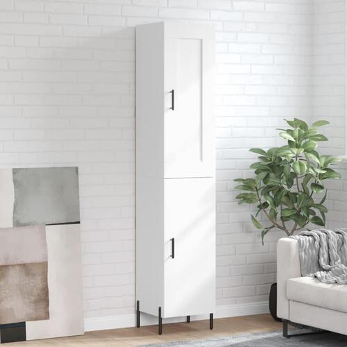 Skab 34,5x34x180 cm konstrueret træ hvid