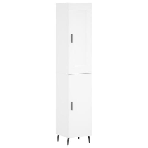 Skab 34,5x34x180 cm konstrueret træ hvid