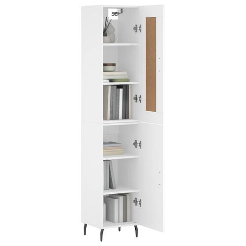Skab 34,5x34x180 cm konstrueret træ hvid