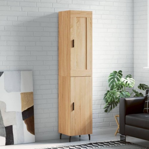 Skab 34,5x34x180 cm konstrueret træ sonoma-eg