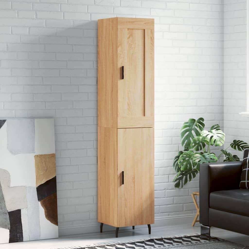 Skab 34,5x34x180 cm konstrueret træ sonoma-eg