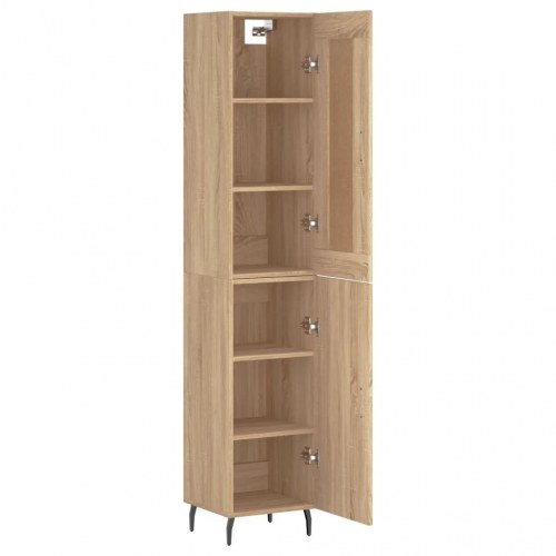 Skab 34,5x34x180 cm konstrueret træ sonoma-eg
