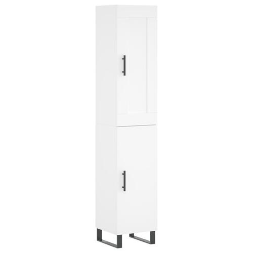 Skab 34,5x34x180 cm konstrueret træ hvid
