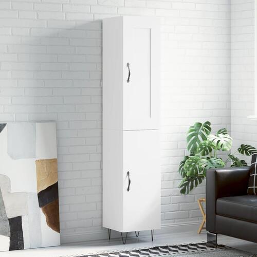 Skab 34,5x34x180 cm konstrueret træ hvid