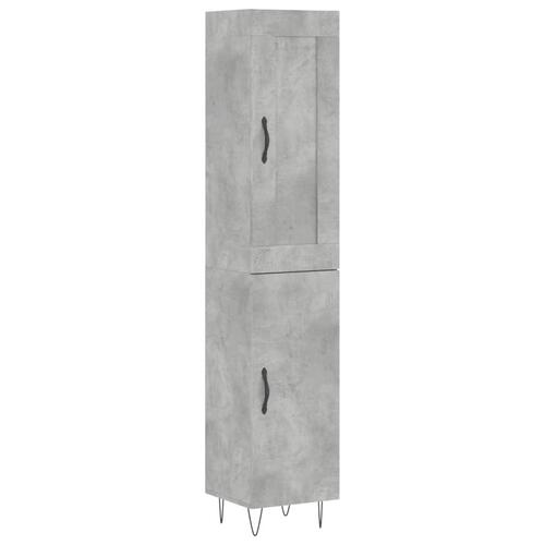 Skab 34,5x34x180 cm konstrueret træ betongrå