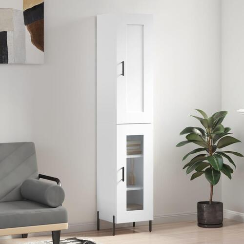 Skab 34,5x34x180 cm konstrueret træ hvid