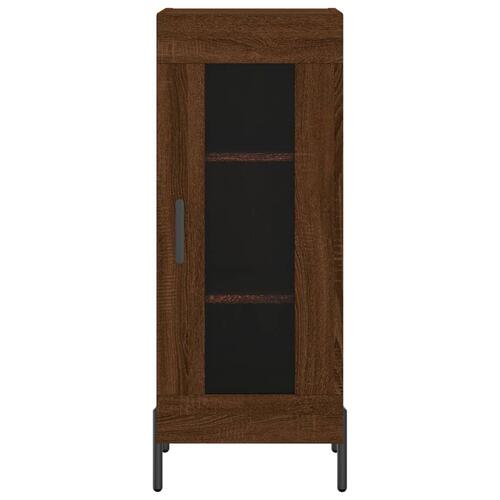 Skab 34,5x34x180 cm konstrueret træ brun egetræsfarve