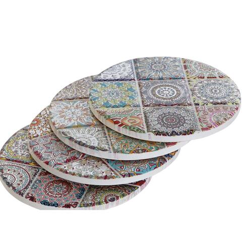 Varmebrikker Home ESPRIT Kork Dolomite Mandala Indian Med relief