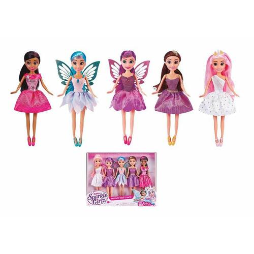 Sæt med Dukker Sparkle Girlz 5 Dele 25 cm Prinsesse