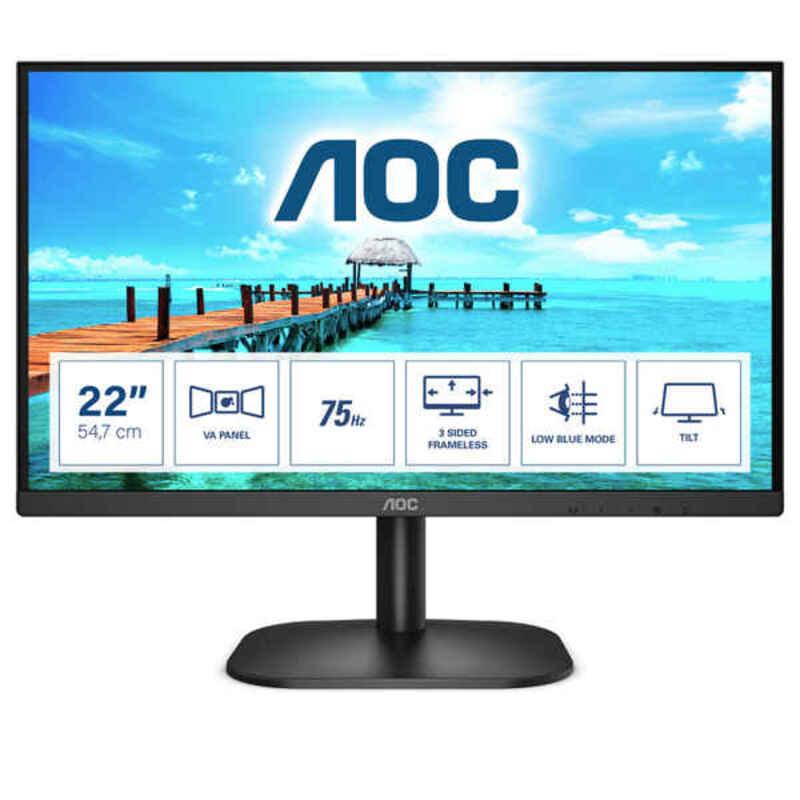 Skærm AOC 22B2H/EU 21,5" WLED LED VA Flicker free 75 Hz 50-60 Hz