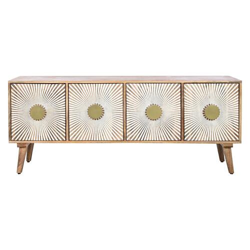 møbler Home ESPRIT Gylden Natur Træ 145 x 40 x 60 cm