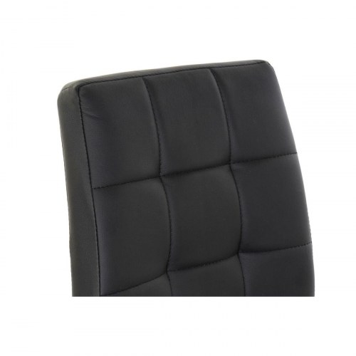 Spisebordsstol - sort/mørkegrå, justerbar med hjul (47,5 × 57,5 × 83 cm)