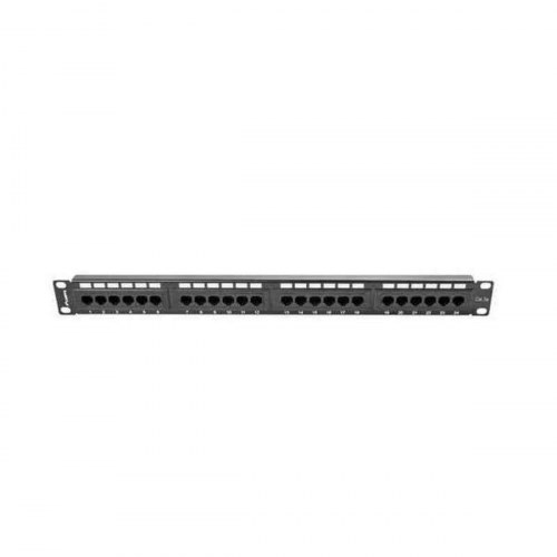Lanberg 24-port CAT5e UTP patchpanel - 1U, sort
