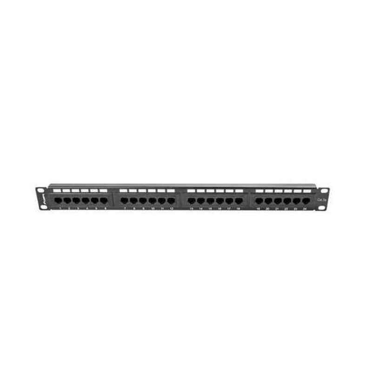 Lanberg 24-port CAT5e UTP patchpanel - 1U, sort