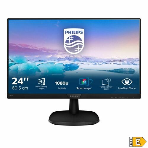 Skærm Philips 243V7QJABF/00 23,8" LED IPS LCD Flicker free 50-60 Hz