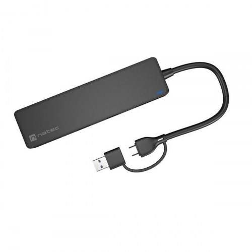 USB hub Natec NHU-2023 - 4 porte, USB-C/USB, Sort