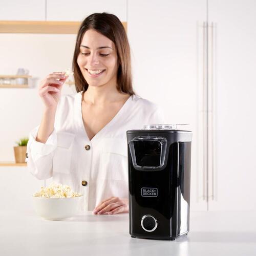 Popcornsmaskine Black & Decker 1100 W Rød Sort