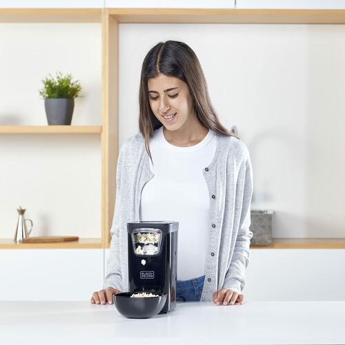 Popcornsmaskine Black & Decker 1100 W Rød Sort