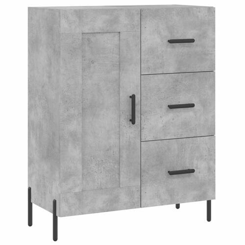 Højskab 69,5x34x180 cm konstrueret træ betongrå