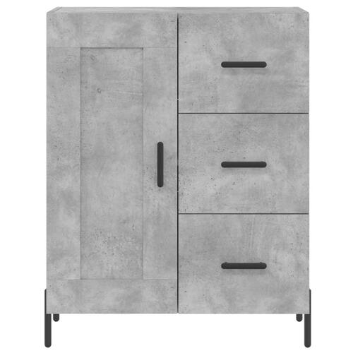 Højskab 69,5x34x180 cm konstrueret træ betongrå