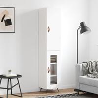 Skab 34,5x34x180 cm konstrueret træ hvid