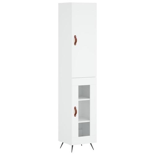 Skab 34,5x34x180 cm konstrueret træ hvid
