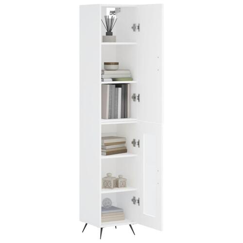 Skab 34,5x34x180 cm konstrueret træ hvid