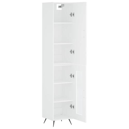 Skab 34,5x34x180 cm konstrueret træ hvid