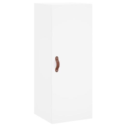 Skab 34,5x34x180 cm konstrueret træ hvid