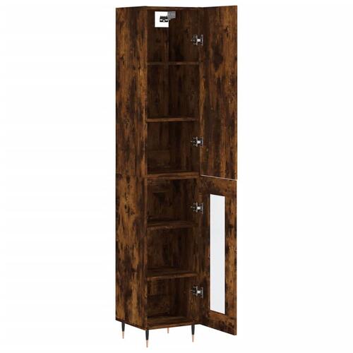 Skab 34,5x34x180 cm konstrueret træ røget egetræ