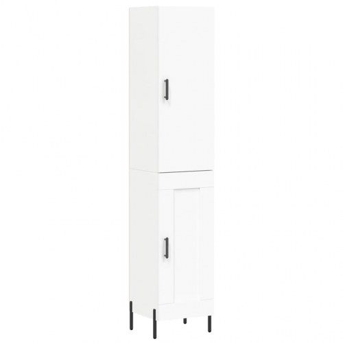 Skab 34,5x34x180 cm konstrueret træ hvid