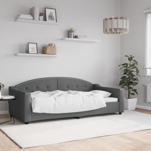 Daybed 90x190 cm stof mørkegrå
