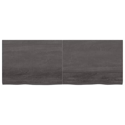 Bordplade til badeværelse 160x60x(2-4) cm massivt træ mørkebrun