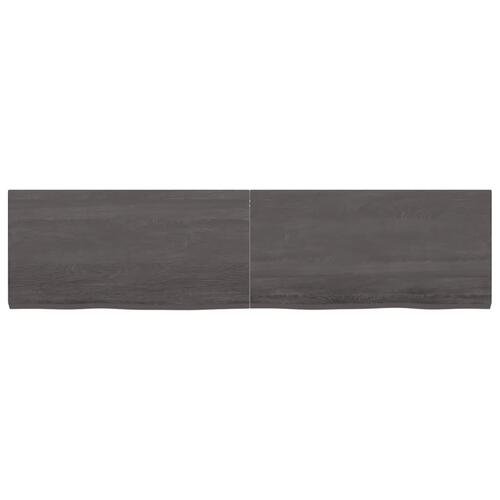 Bordplade til badeværelse 160x40x(2-4) cm massivt træ mørkebrun