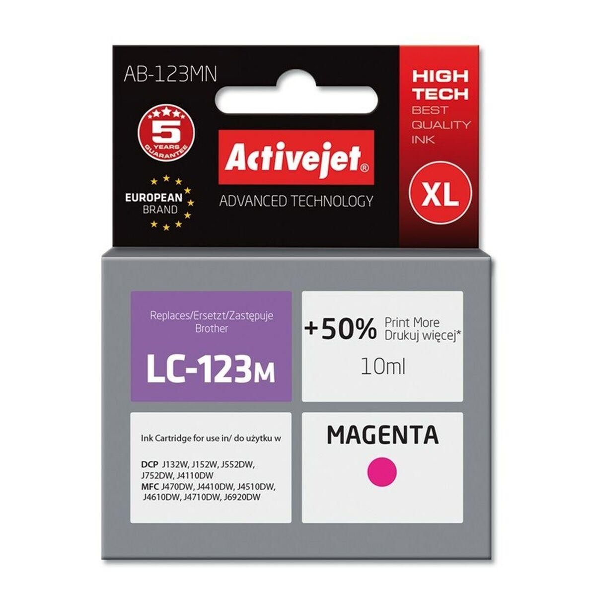 Original blækpatron Activejet AB-123MN Magenta