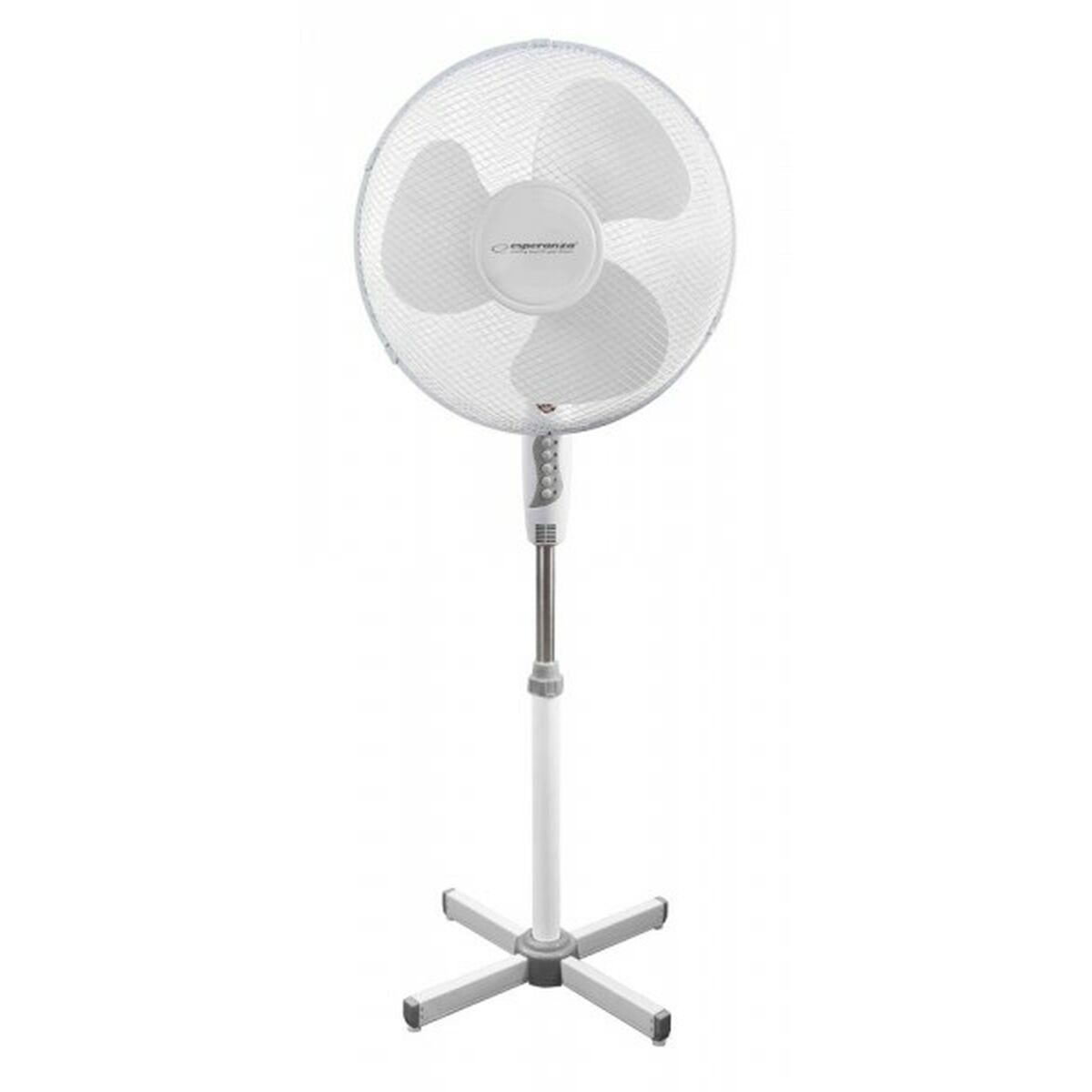 Fritstående ventilator Esperanza EHF001WW Hvid 50 W