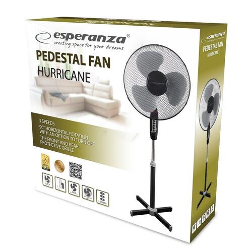Fritstående ventilator Esperanza EHF001KE Hvid Sort 50 W
