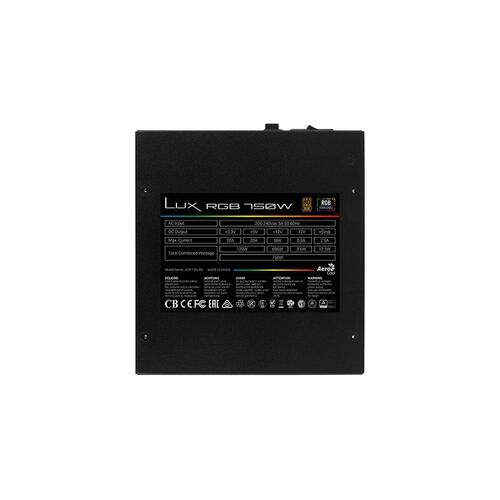 Strømforsyning Aerocool Lux RGB 750 W 80 Plus Bronze
