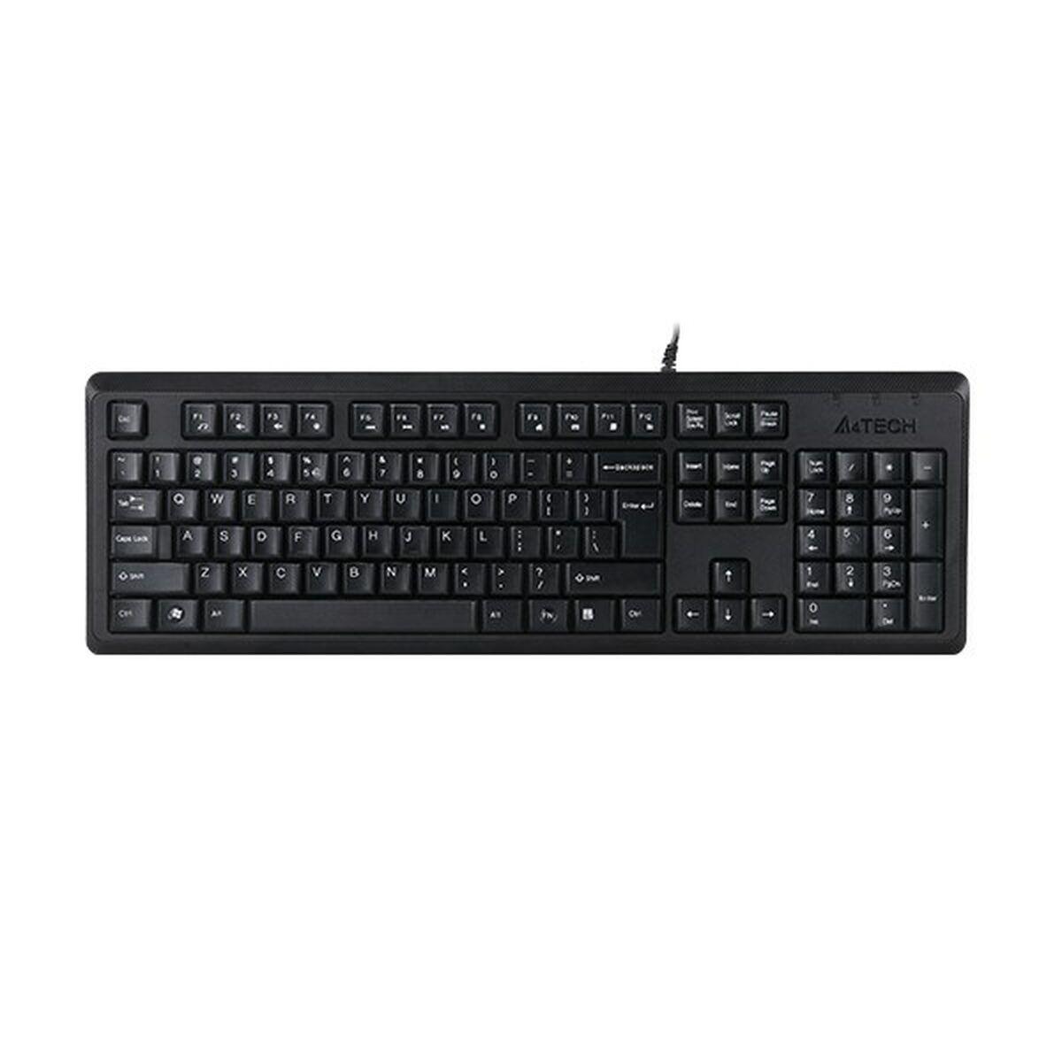Tastatur A4 Tech KR-92 Sort Monochrome Engelsk QWERTY
