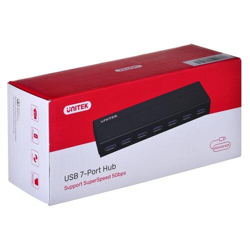 USB Hub Unitek Y-3184 Sort